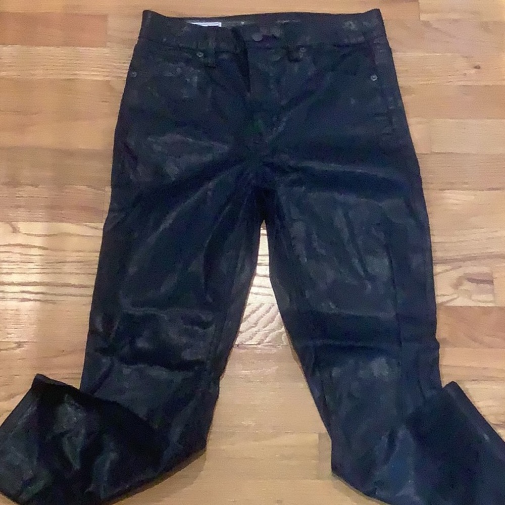 GAP Vintage Slim Sky High faux leather jeans